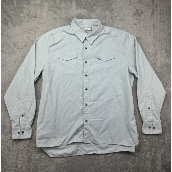 PD & C Shirt Men's Extra Extra Large Blue Long Sleeve Button Up Casual Preppy - Picture 1 of 13